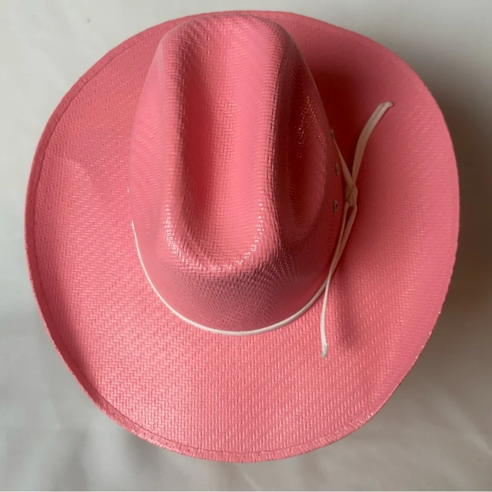 NWT Twister Pink Child Girls Cowboy Cowgirl Paper Straw Western Hat Size Medium